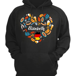 Custom Germany Heart T-shirt With Your Name