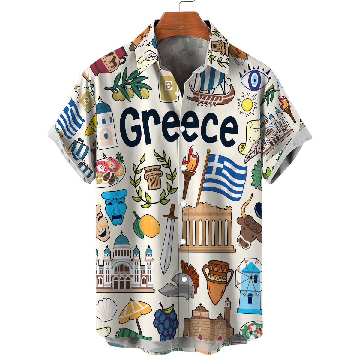 Greece Hawaiian Shirt For Vacation And Travel Lovers