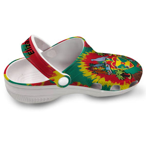 Grenada Personalized Clogs Shoes With Symbols Tie Dye