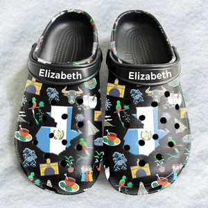 Guatemala Customized Clogs Shoes With Guatemalan Flag And Symbols v2