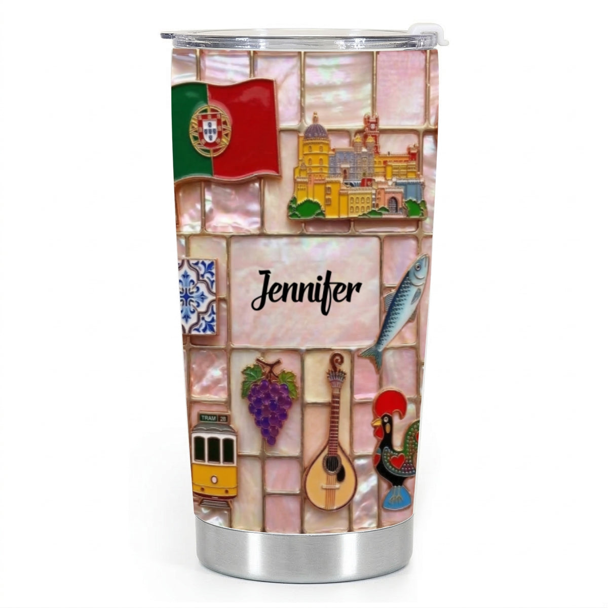 Custom Portugal Tumbler With Beautiful Symbols