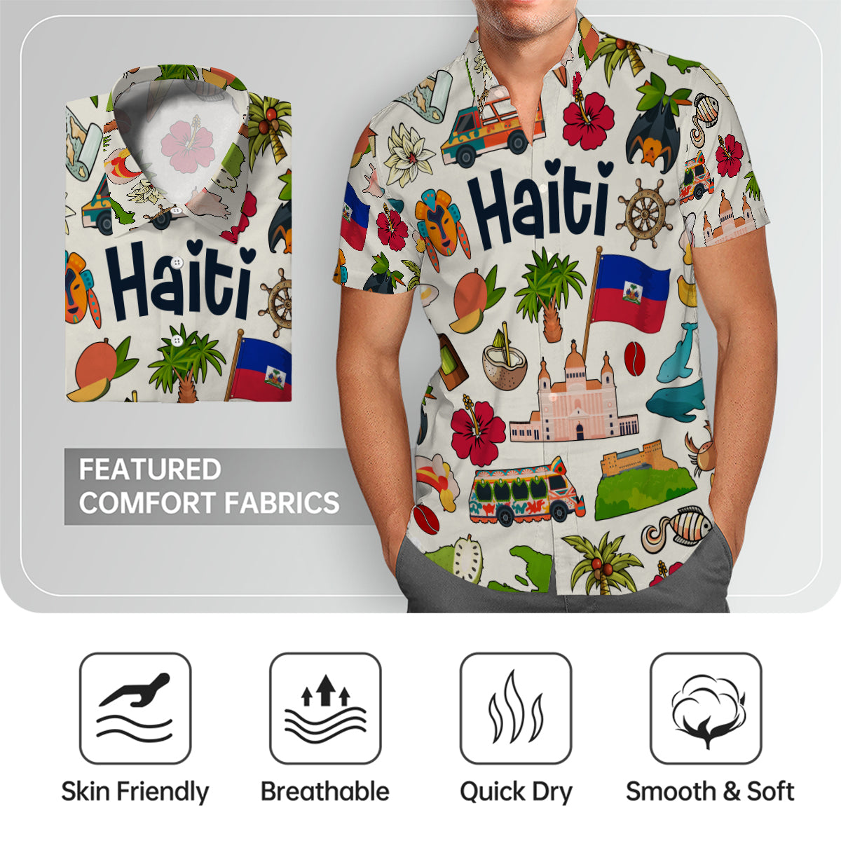 Haiti Hawaiian Shirt For Vacation And Travel Lovers