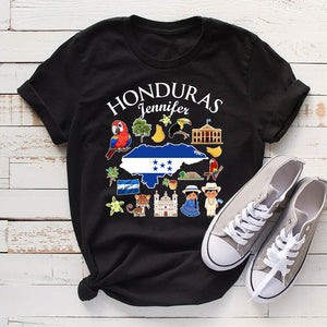 Customized Honduras T-shirt With Symbols And Name v2