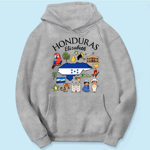 Customized Honduras T-shirt With Symbols And Name