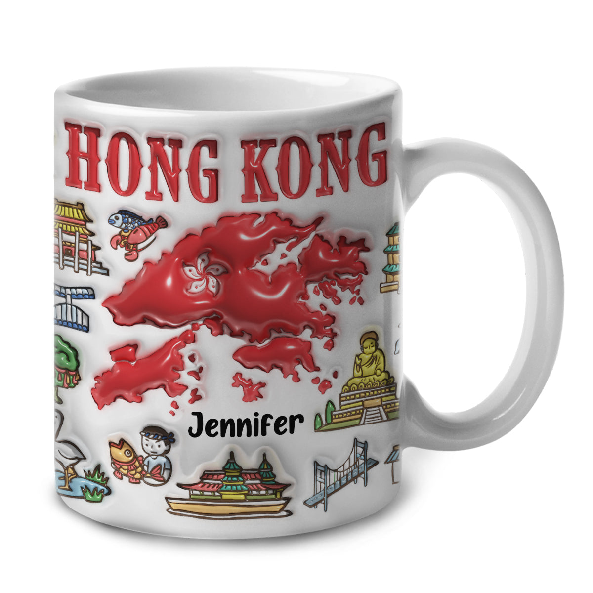Custom Hong Kong Coffee Mug Cup With Your Name