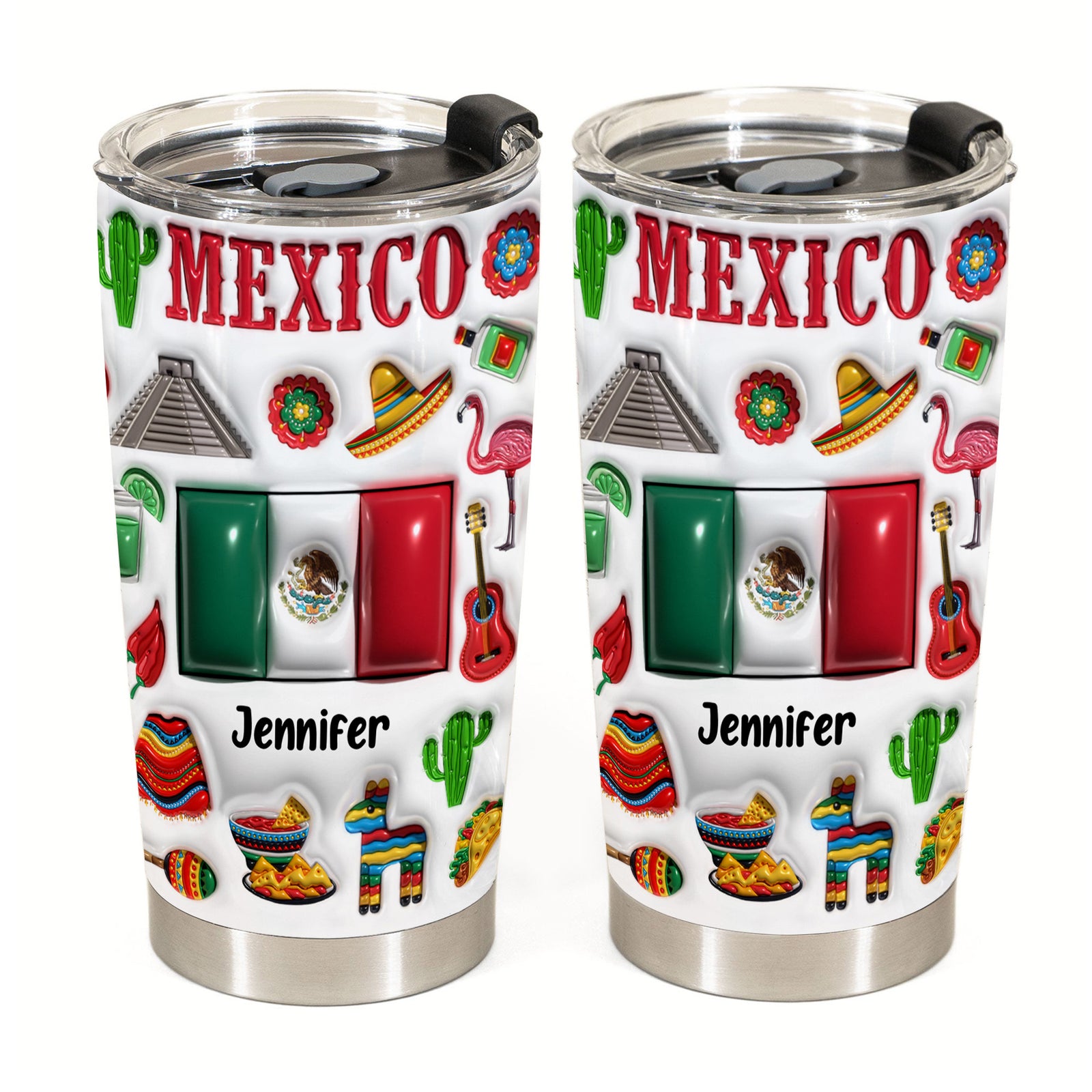 Custom Mexico Tumbler Cup With Your Name