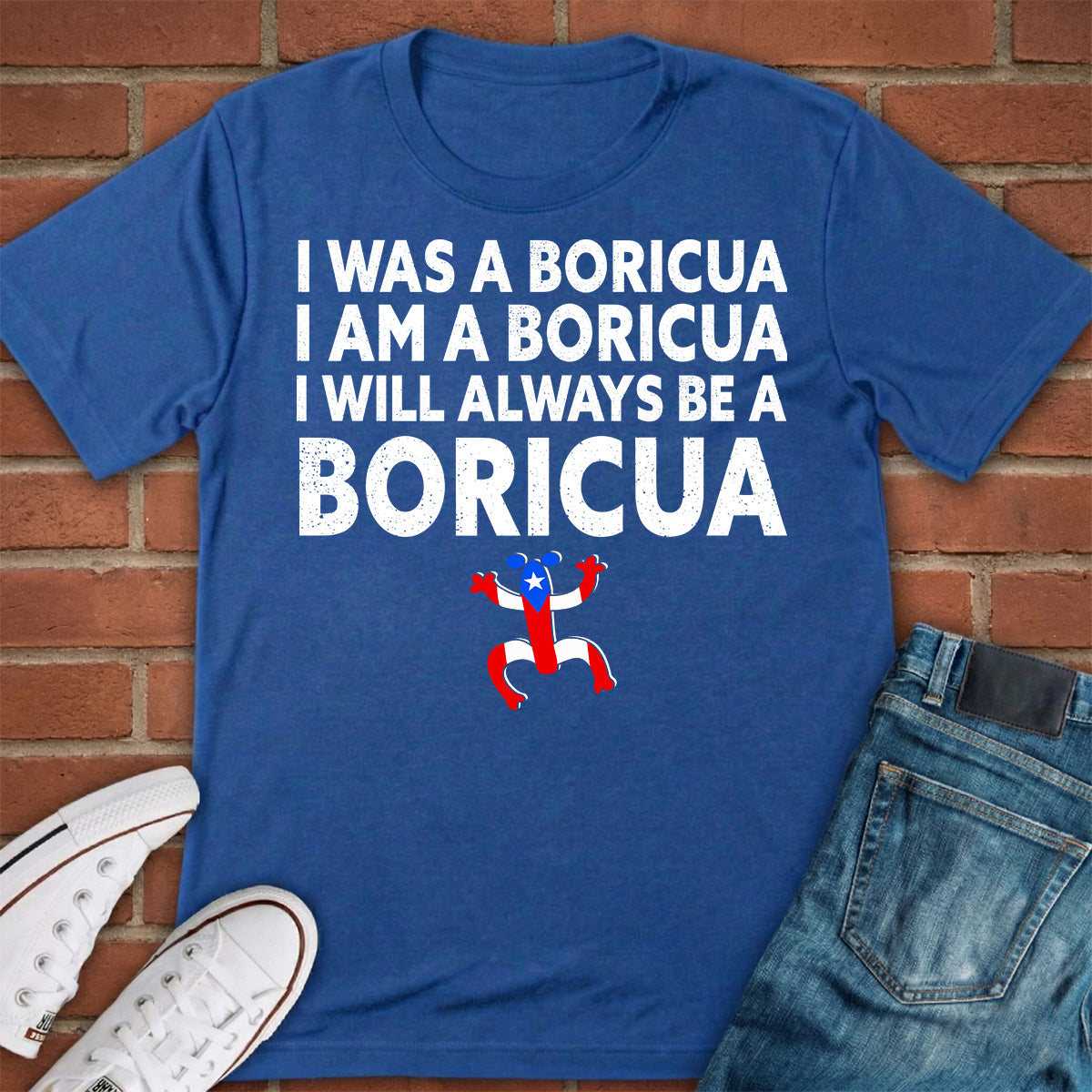I Will Always Be A Boricua T-shirt With A Coqui Symbol