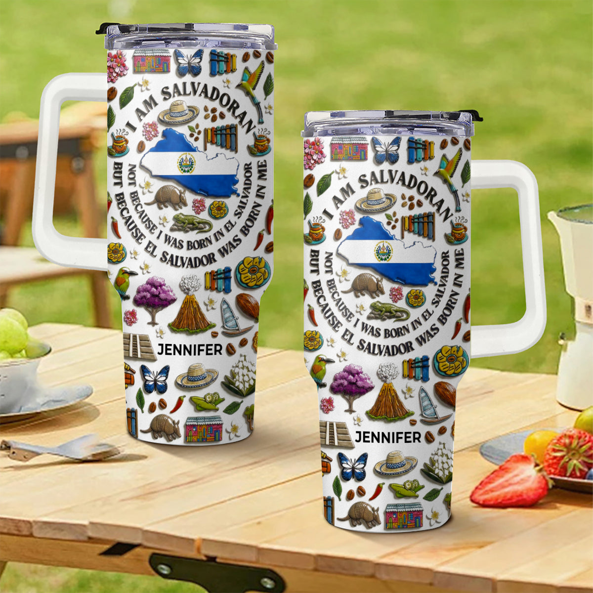 Custom I Am Salvadoran 40oz Tumbler With Your Name