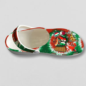 Italy Personalized Clogs Shoes With Symbols Tie Dye