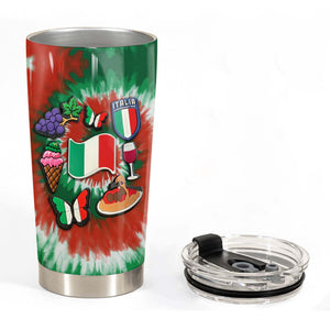 Italy Personalized Tumbler With Symbols Tie Dye