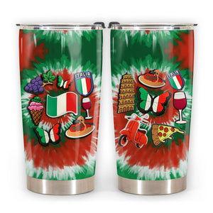 Italy Personalized Tumbler With Symbols Tie Dye