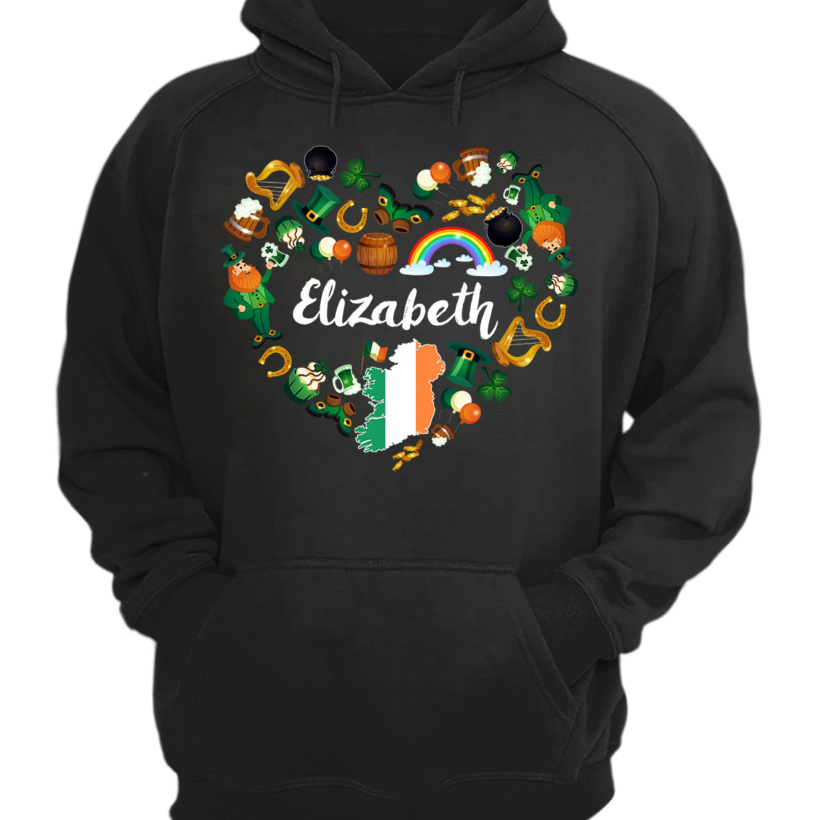 Custom Ireland Heart T-shirt With Your Name