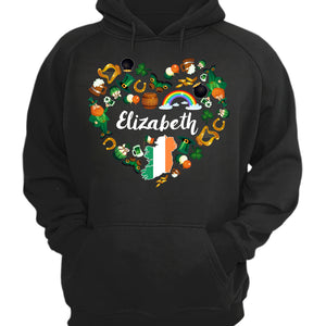 Custom Ireland Heart T-shirt With Your Name