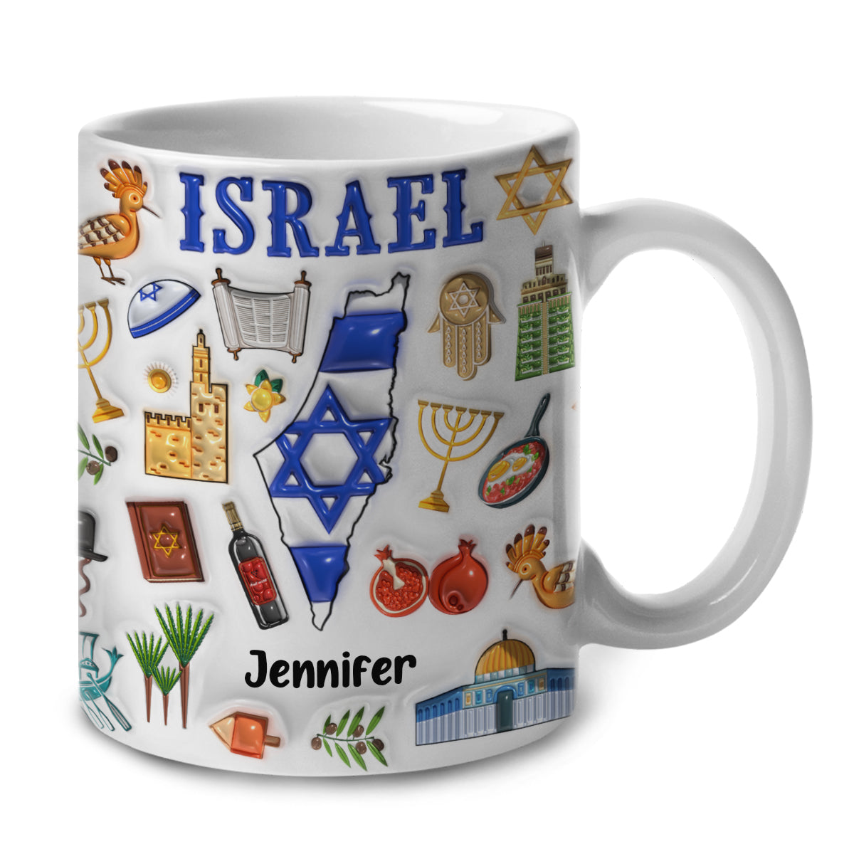 Custom Israel Coffee Mug Cup With Your Name