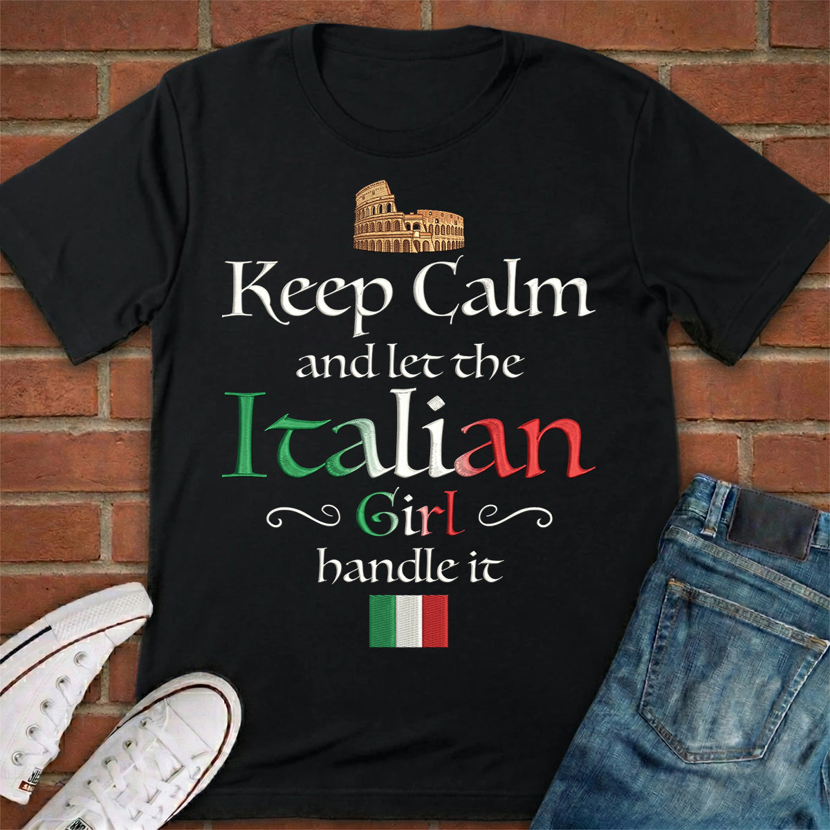 Let The Italian Girl Handle It 2D Print T-shirt