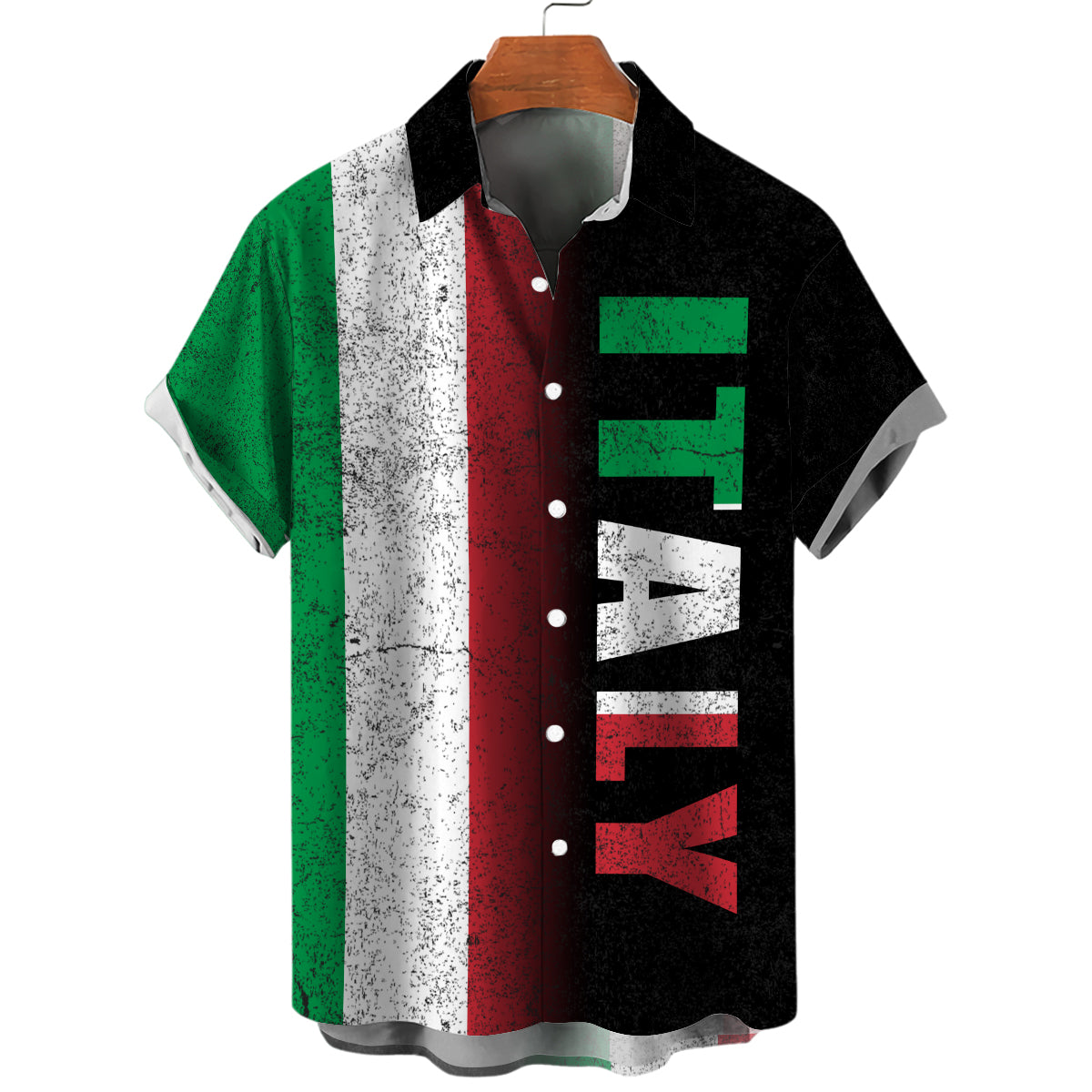 Italy Hawaiian Shirt With A Half Flag