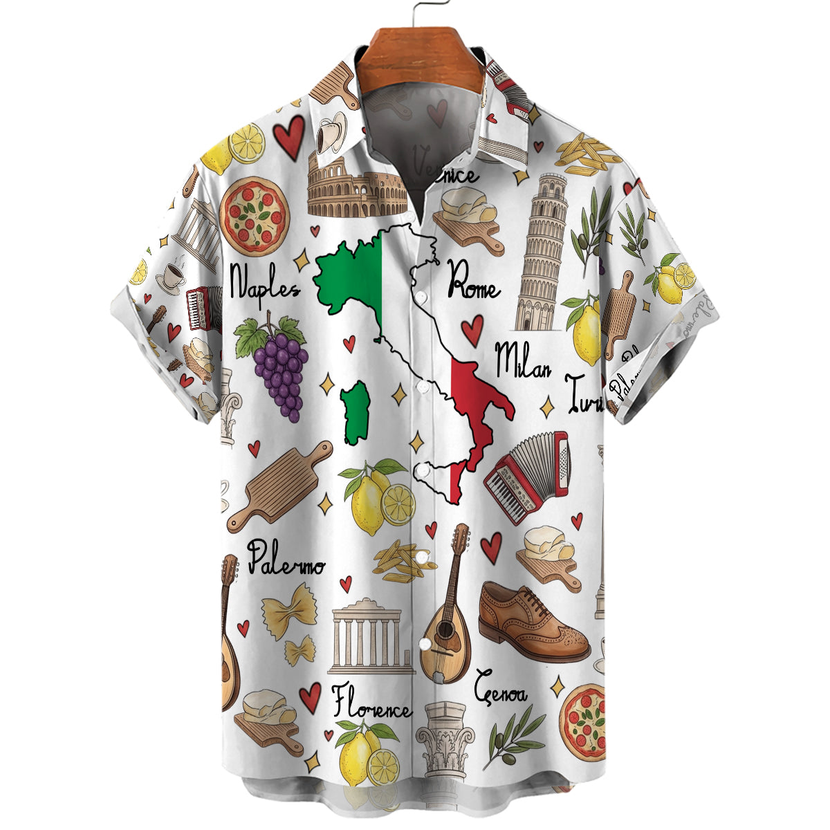 Italy Hawaiian Shirt For Vacation And Travel Lovers