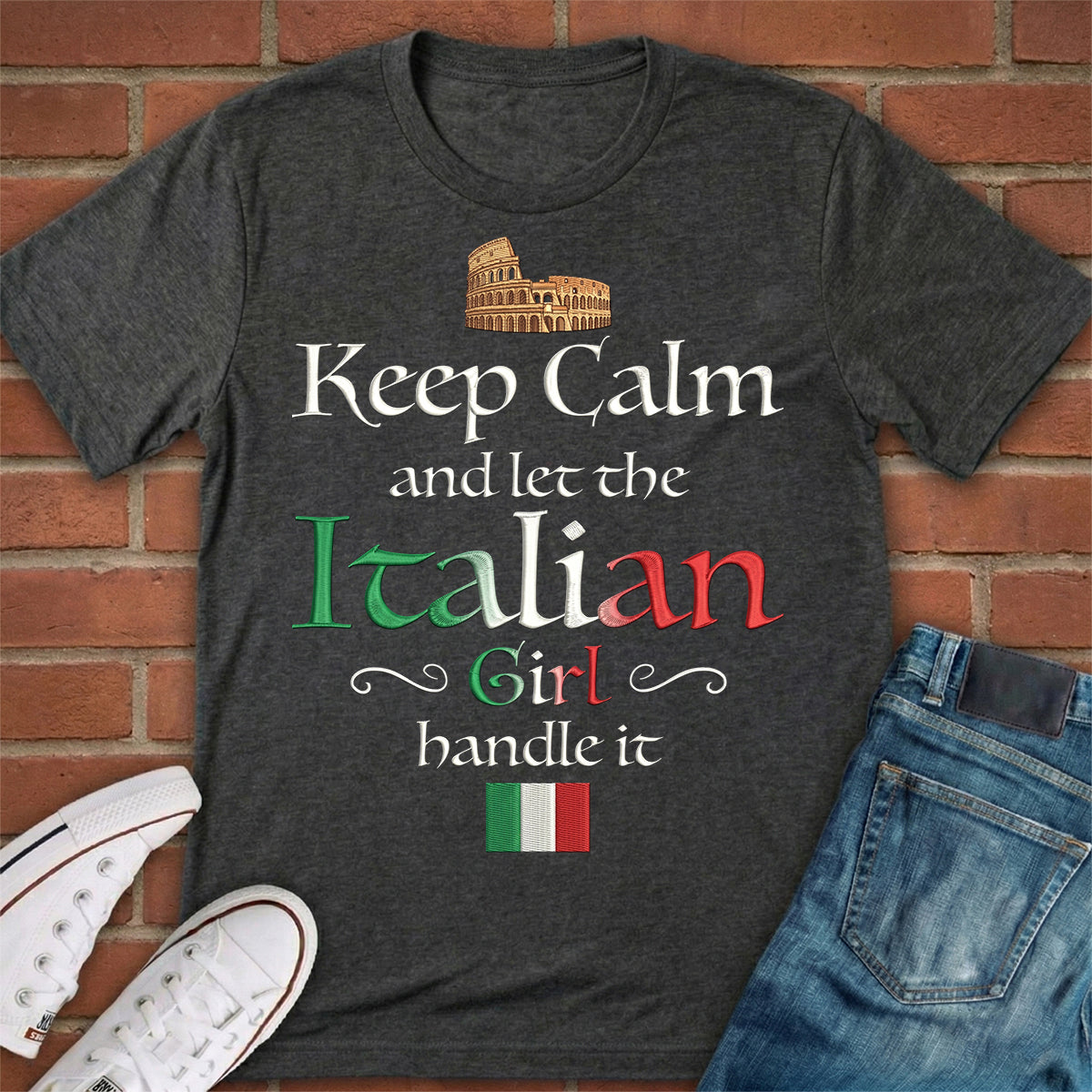 Let The Italian Girl Handle It 2D Print T-shirt