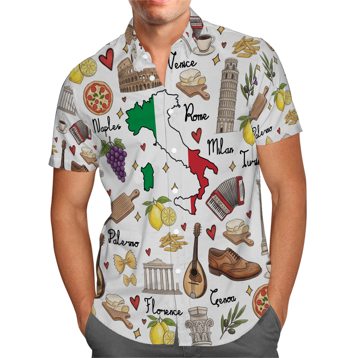 Italy Hawaiian Shirt For Vacation And Travel Lovers