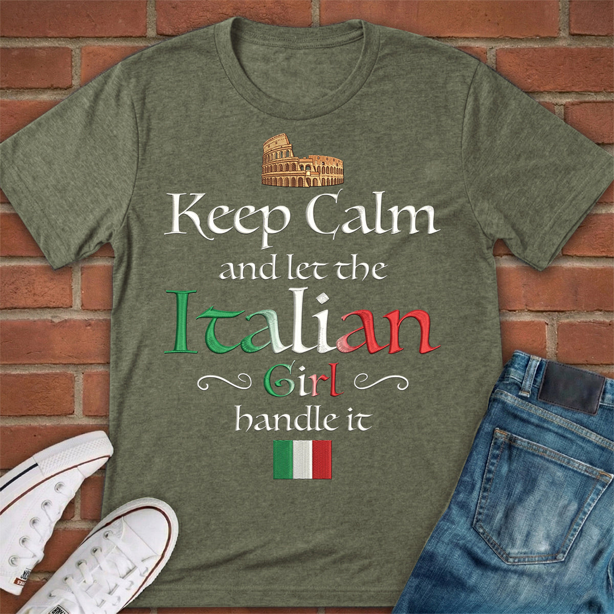 Let The Italian Girl Handle It 2D Print T-shirt