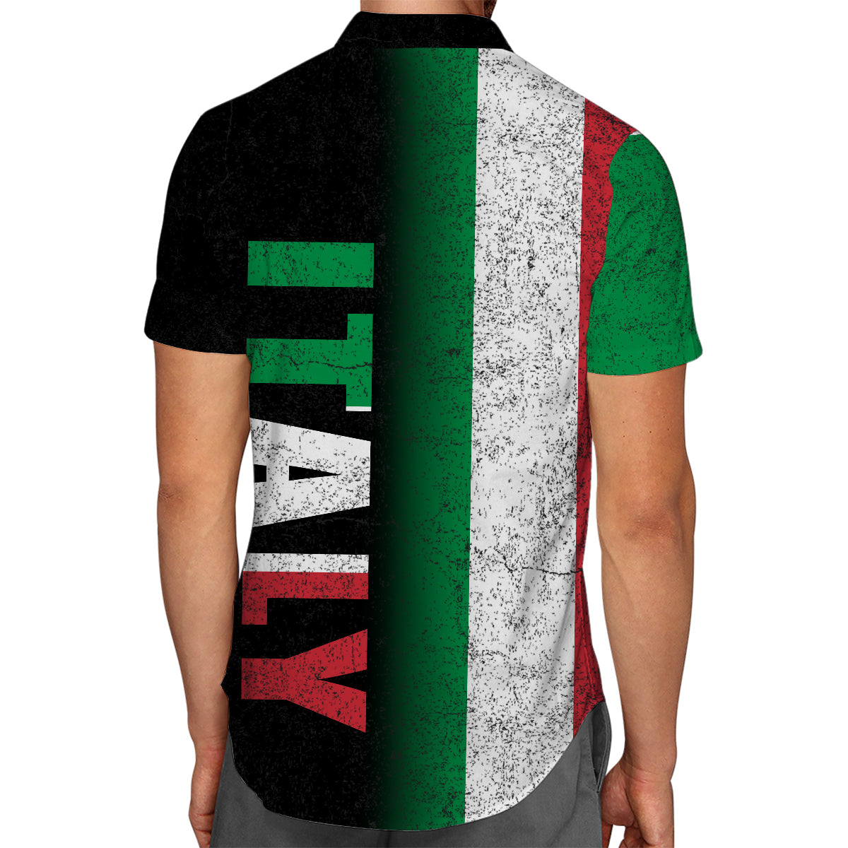 Italy Hawaiian Shirt With A Half Flag