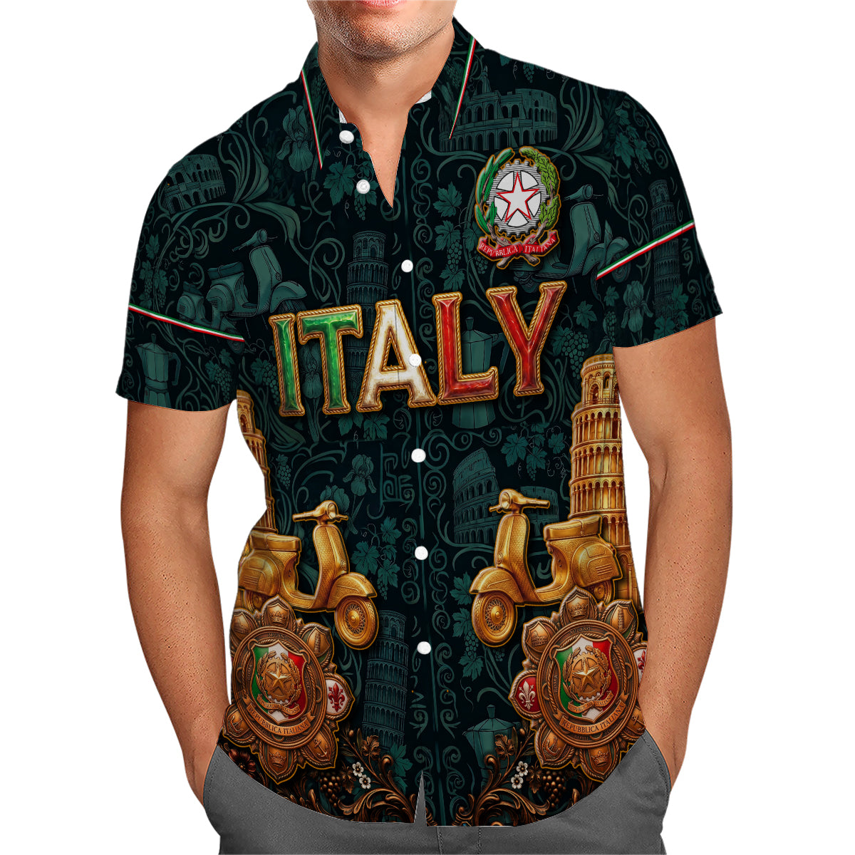 Italy Hawaiian Shirt With Proud Italian