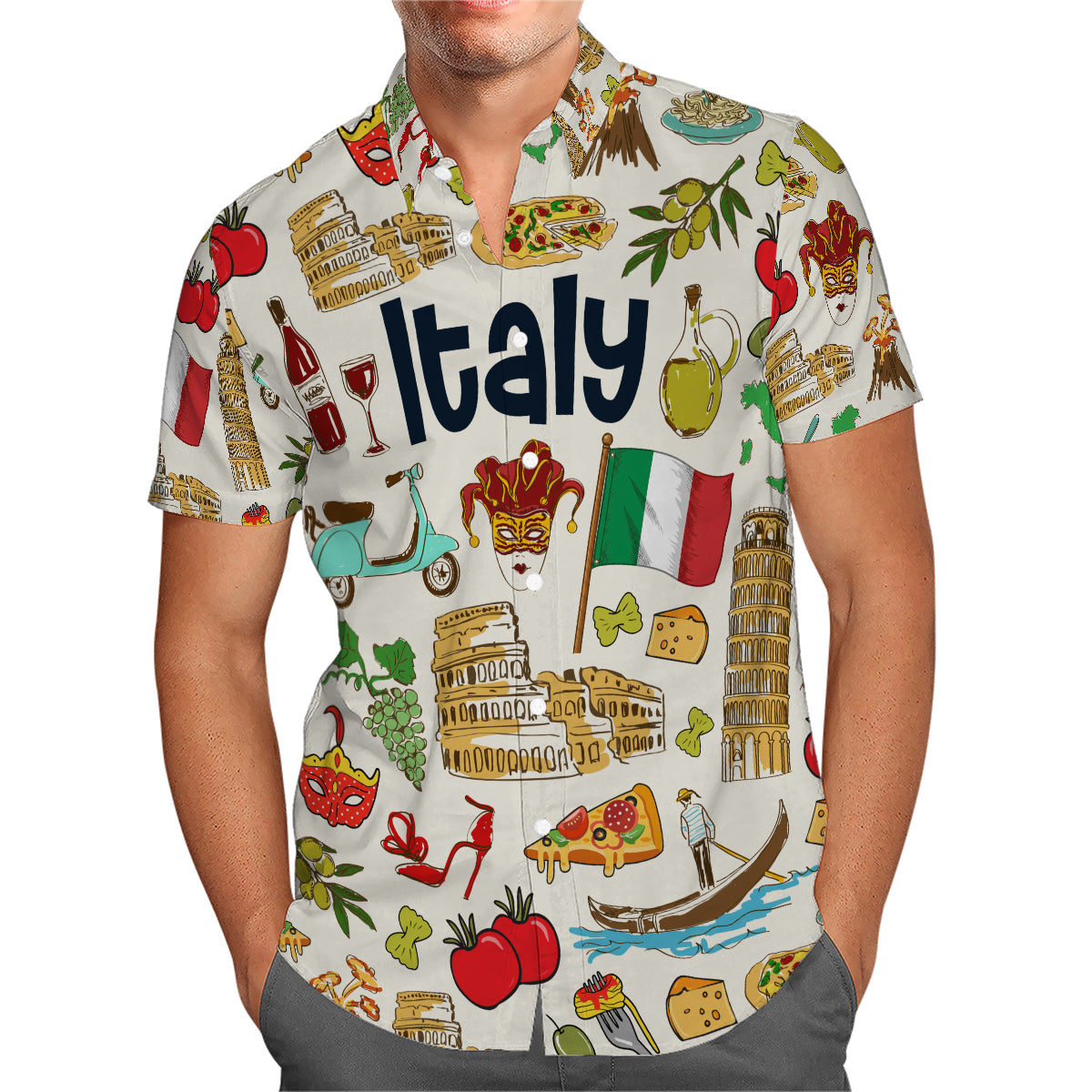 Italy Italia Hawaiian Shirt For Vacation And Travel Lovers