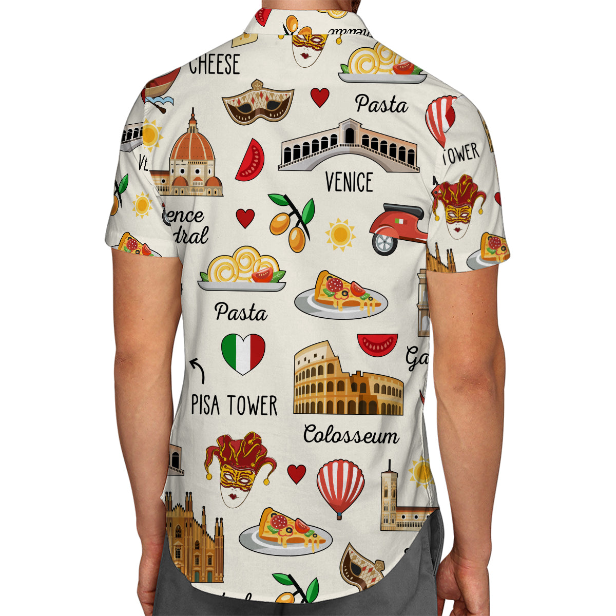 Italy Hawaiian Shirt With Symbols