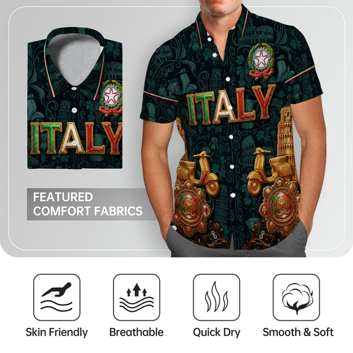 Italy Hawaiian Shirt With Proud Italian