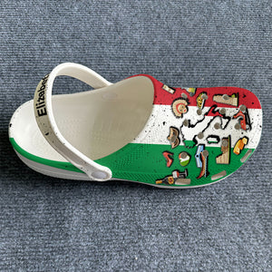 Italy Flag Symbols Personalized Clogs Shoes