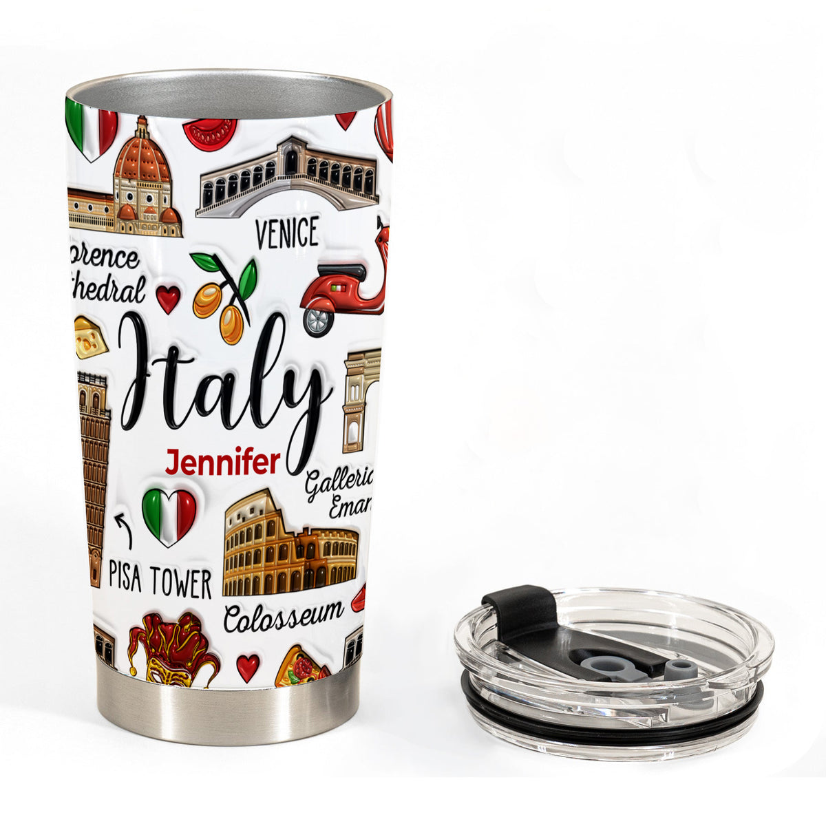 Custom Italy Italia Tumbler Cup With Symbols