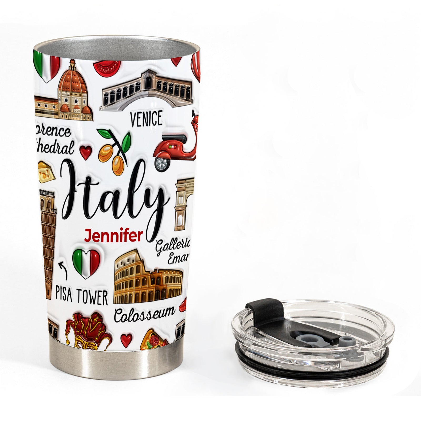 Custom Italy Italia Tumbler Cup With Symbols