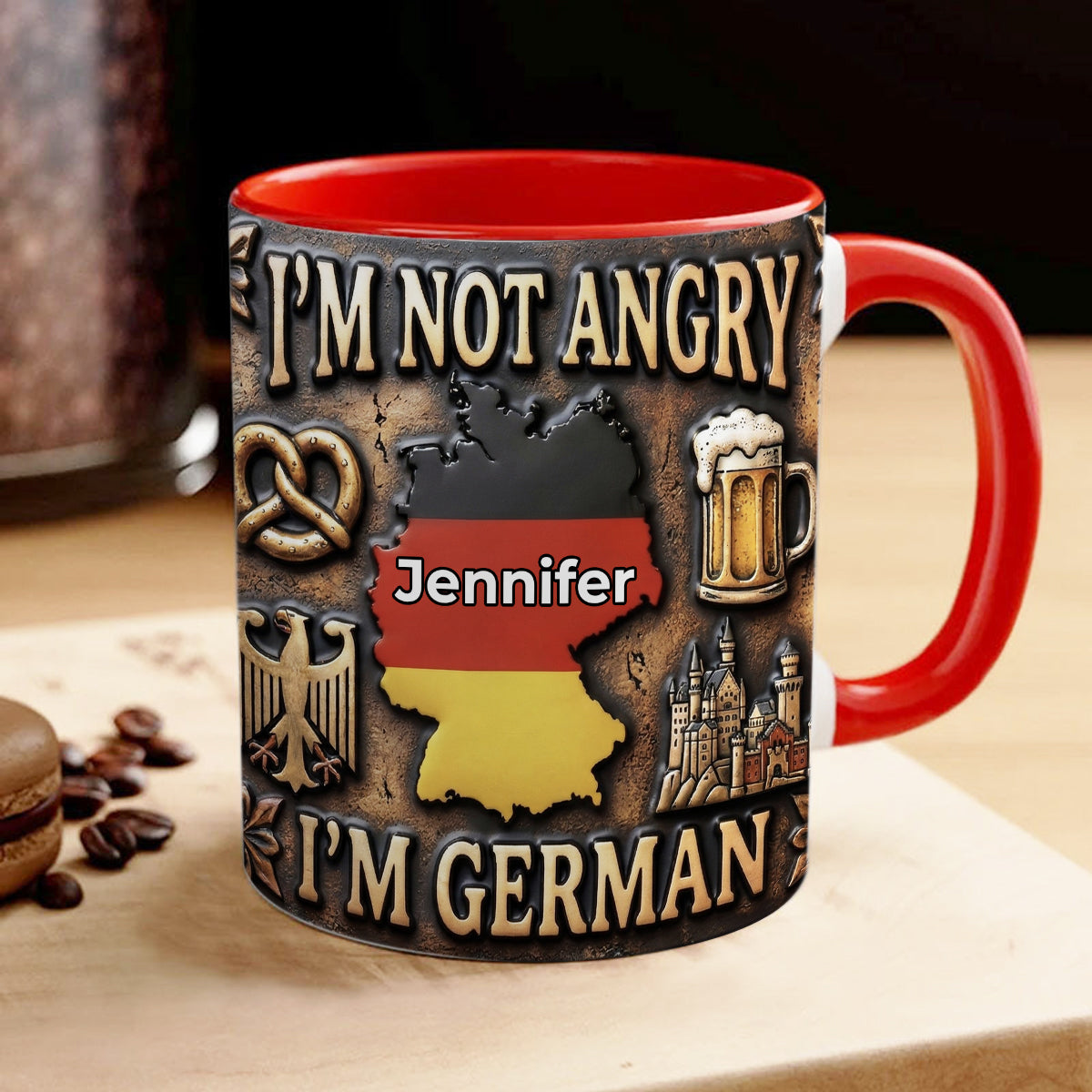 Custom I'm German Accent Mug With Your Name
