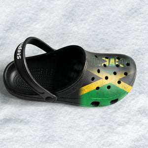 Jamaica Personalized Clogs Shoes With A Half Flag v2