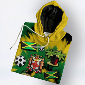 Jamaica Flag Personalized Hoodie With Symbols Tie Dye