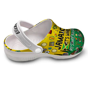 Jamaica It's Where My Story Begins Custom Clogs Shoes