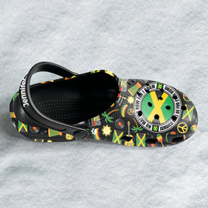 Personalized Jamaica Home Clogs Shoes With Jamaican Flag Symbols