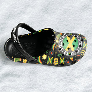 Personalized Jamaica Home Clogs Shoes With Jamaican Flag Symbols
