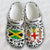 Jamaica Flag Custom Clogs Shoes With Black Symbols
