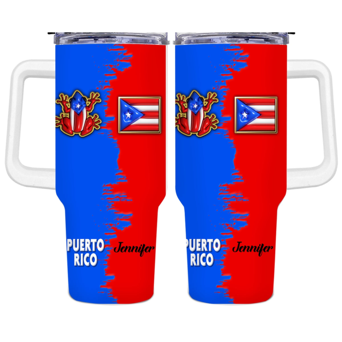 Custom Puerto Rican Pride 40oz Tumbler With Your Name