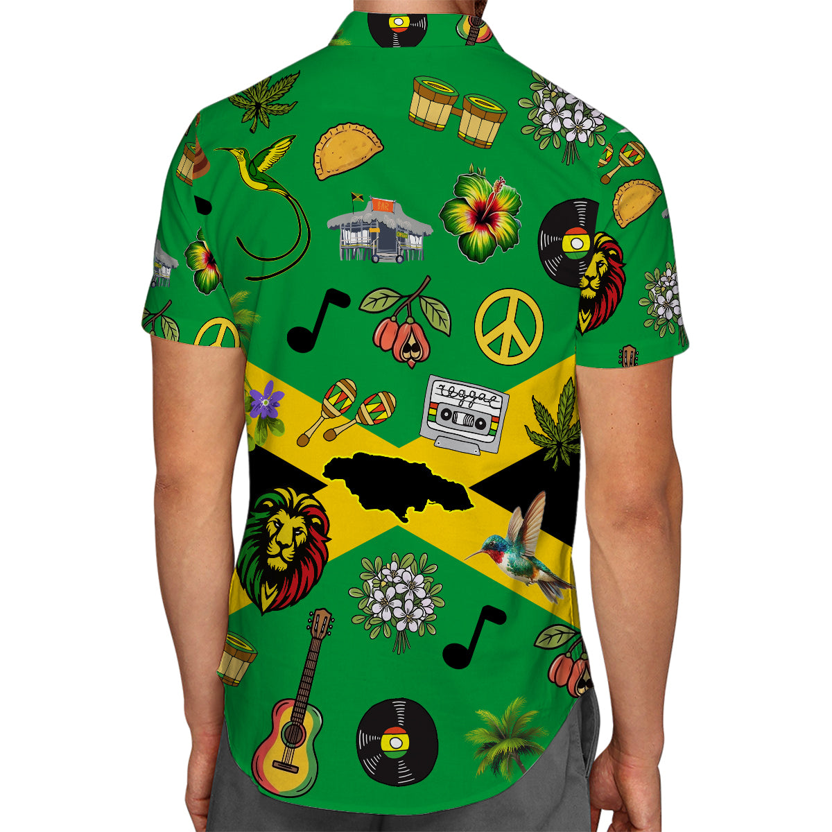 Jamaica Flag, Symbols Hawaiian Shirt For Jamaican