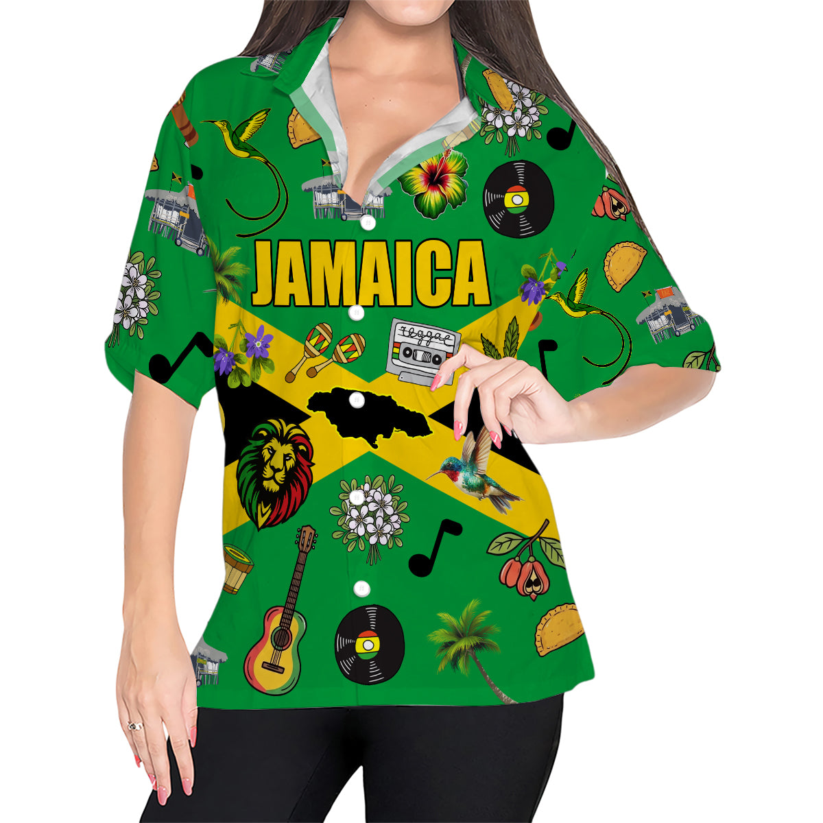 Jamaica Flag, Symbols Hawaiian Shirt For Jamaican