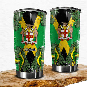 Custom Jamaica Tumbler With Flag, Coconut, Doctor Bird