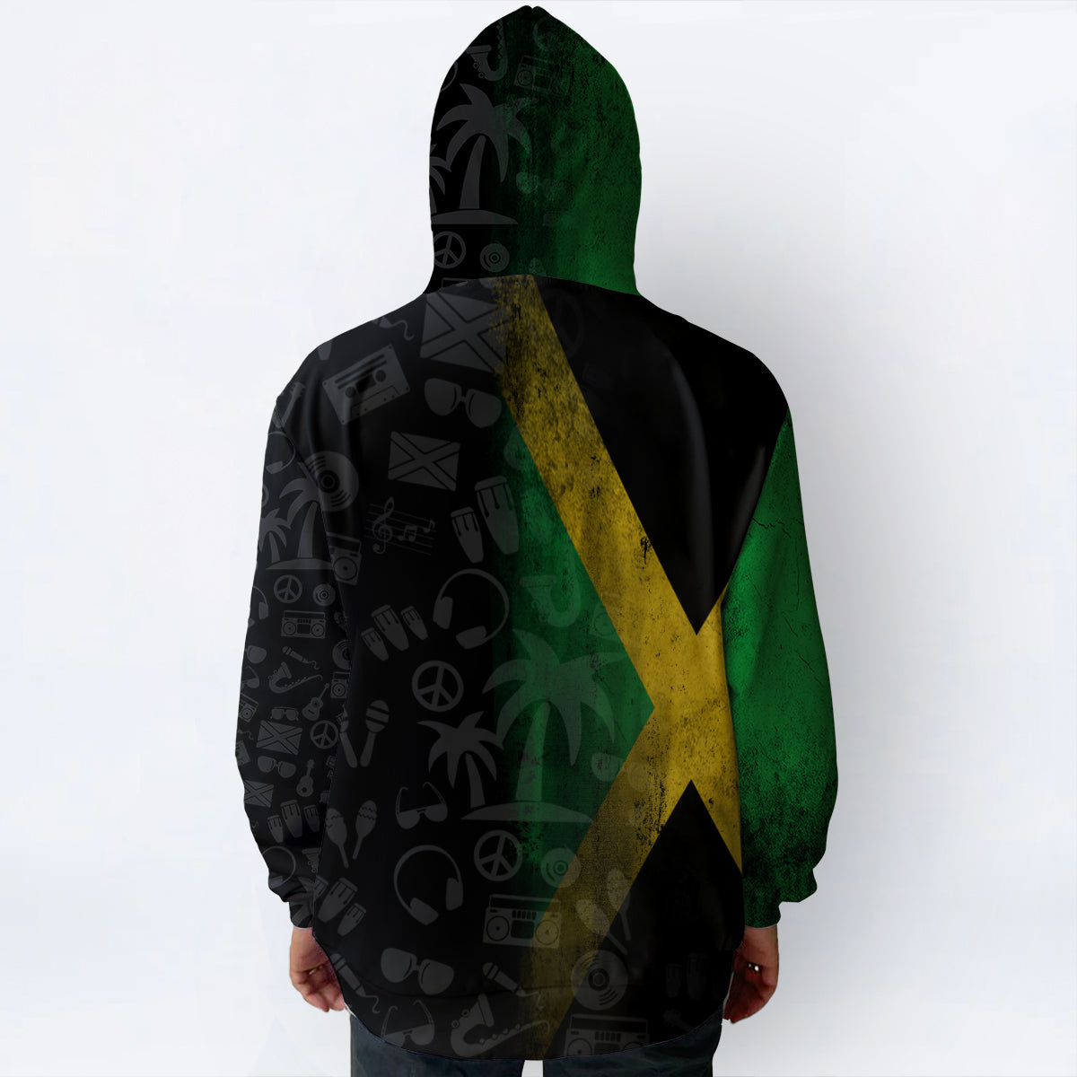 Jamaica Flag Symbols Custom Your Name 3D Hoodie