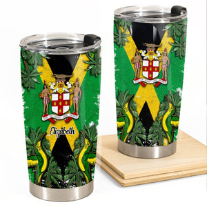 Custom Jamaica Tumbler With Flag, Coconut, Doctor Bird