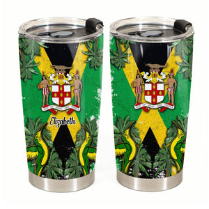 Custom Jamaica Tumbler With Flag, Coconut, Doctor Bird