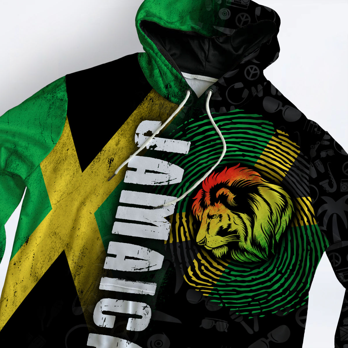 Jamaica Flag Symbols Custom Your Name 3D Hoodie