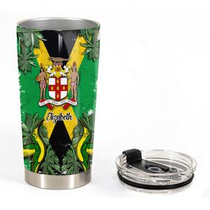 Custom Jamaica Tumbler With Flag, Coconut, Doctor Bird