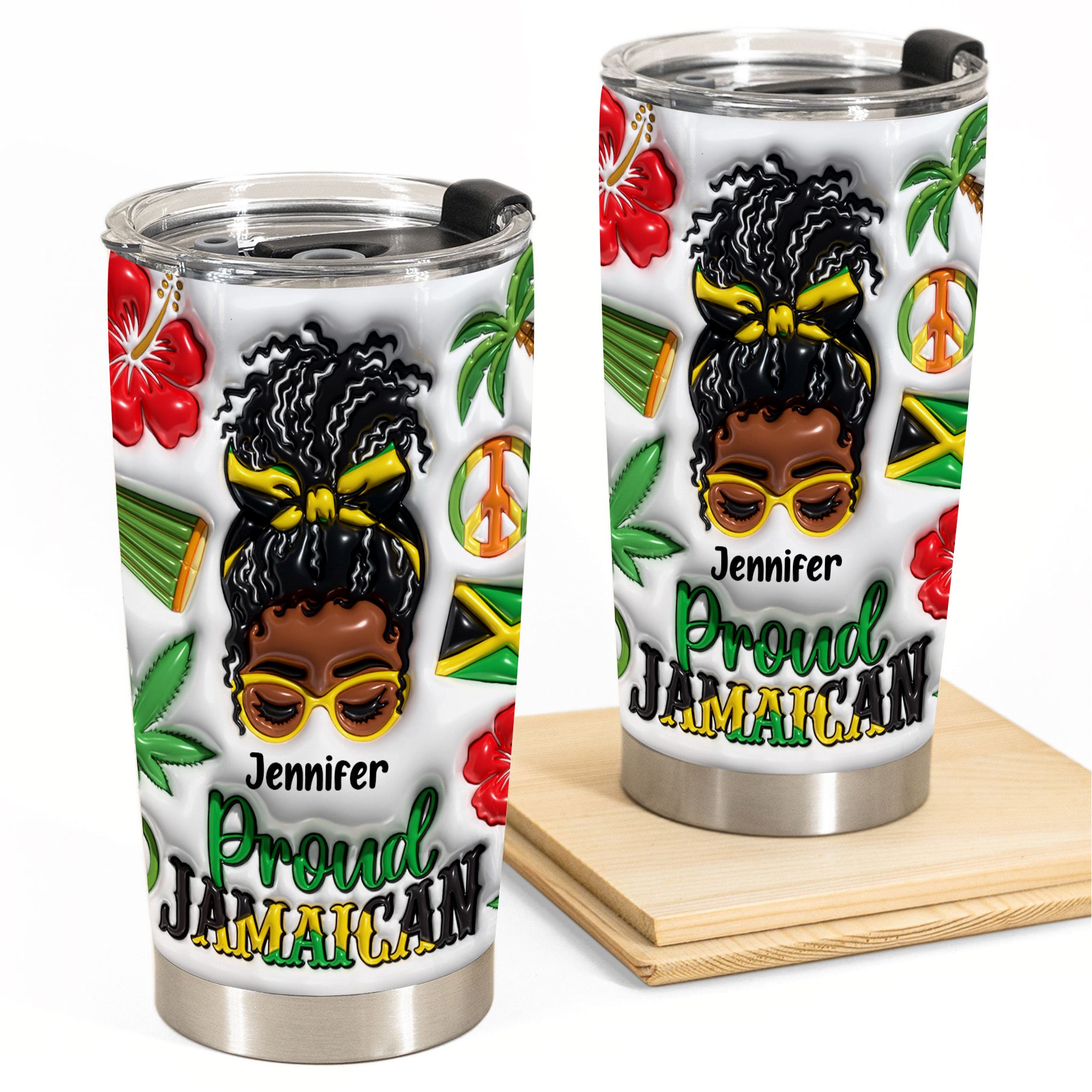 Proud Jamaican Personalized Tumbler With Your Name