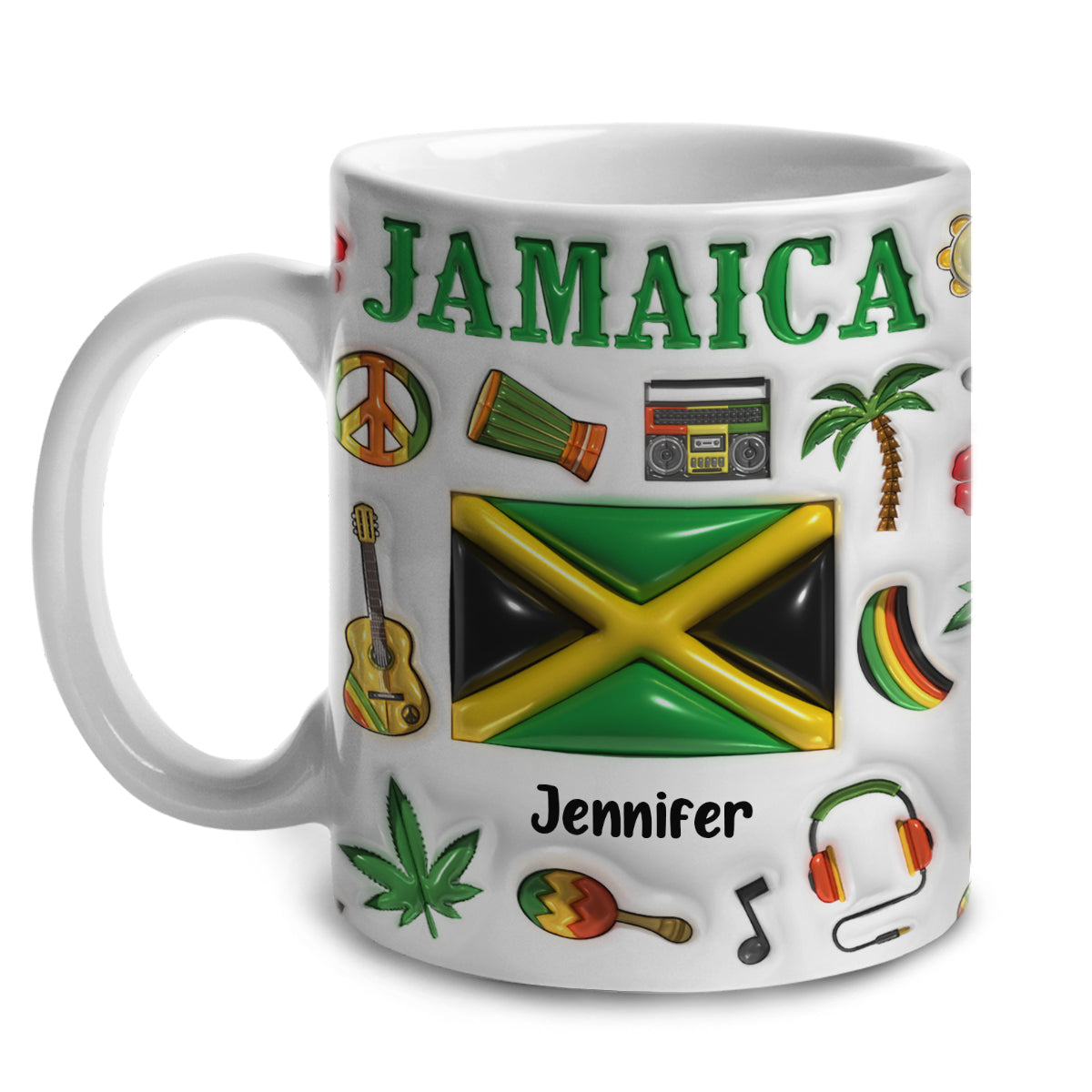 Custom Jamaica Coffee Mug Cup With Your Name v2